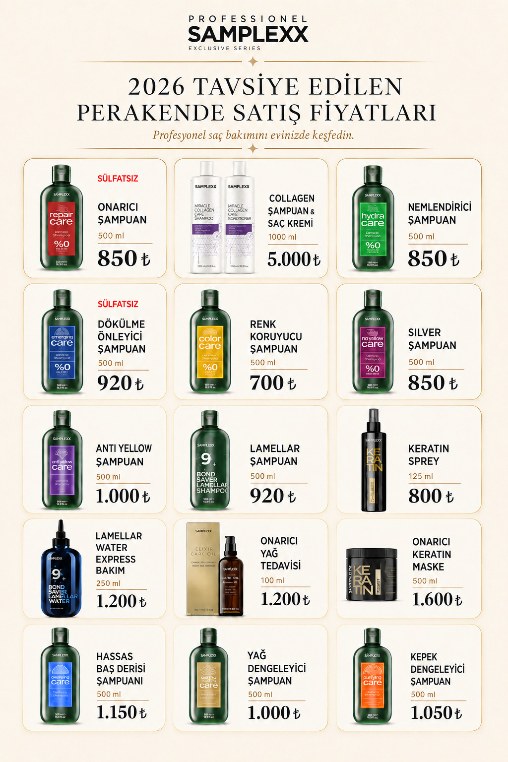 Samplexx Fiyat Listesi  